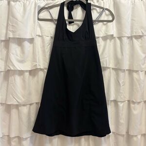 Athleta Black and Gray Halter Dress